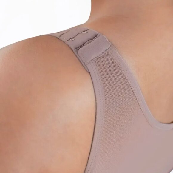 Post Surgical Comfort Bra Beige Clasp Medium Thick Strap - Picture 4 of 5